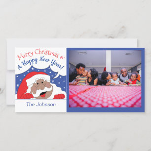 Christmas Santa of Colour Says Holiday Card