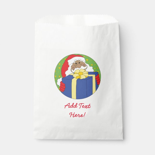 Christmas Santa of Colour with Present Favour Bags (Front)