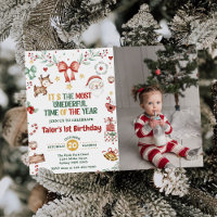 Christmas Santa Onederful 1st Birthday Party Photo