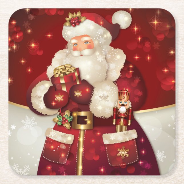 Christmas Santa Paper Coasters (Front)