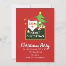 Christmas Santa Party Invitation