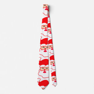 Christmas Santa Pattern Tie