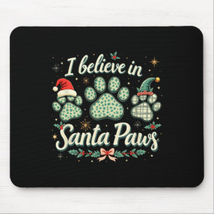 Christmas Santa Paw Men Woman Kids Girl Tee Mouse Mat