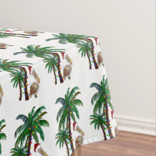 Christmas Santa pelican Holiday tablecloths
