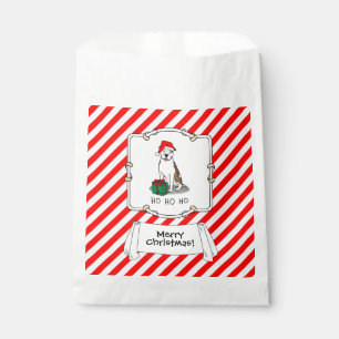 Christmas Santa Pit Bull (lt brindle white 3) Cute Favour Bags