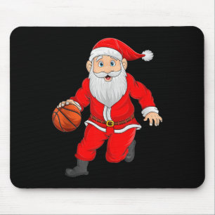 Christmas Santa Playing Basketball Xmas Funny Srts Mouse Mat