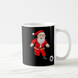 Christmas Santa Playing Soccer Football Xmas Srts Coffee Mug
