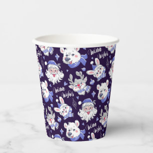Christmas Santa Polar Bear Reindeer Paper cup