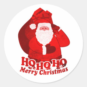 Christmas Santa red graphic art sticker