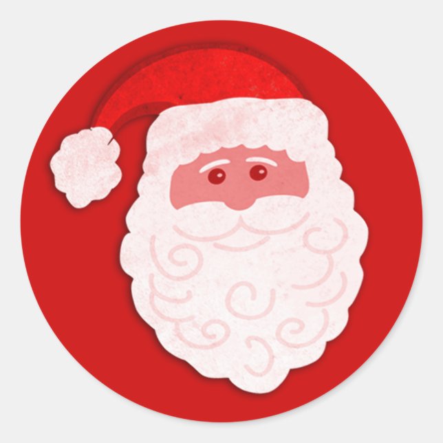 Christmas Santa red sticker (Front)