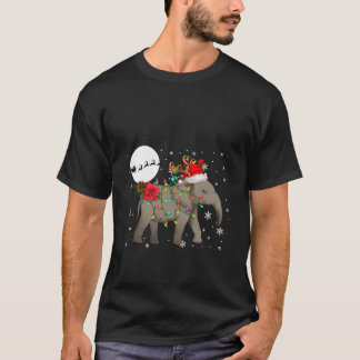 Christmas Santa Reindeer Elephant Matching Kids To T-Shirt