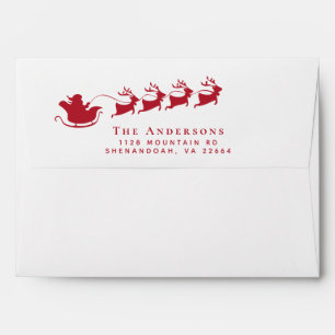 Christmas Santa Reindeer Envelope