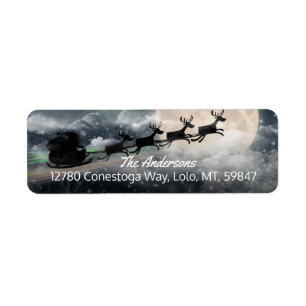 Christmas Santa Reindeer Sleigh Holiday Greetings