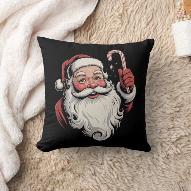 Christmas Santa Retro Gift Vintage Cushion (Blanket)