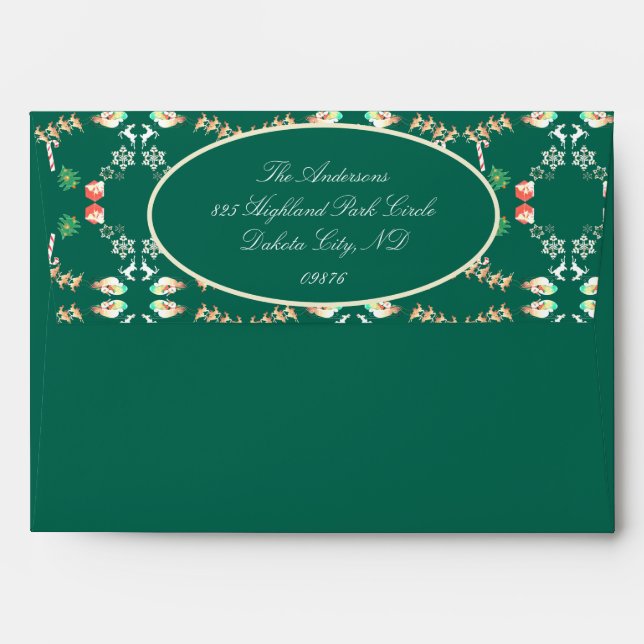 Christmas Santa Return Addressed Envelope (Back (Top Flap))