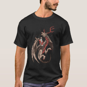 Christmas Santa Riding Dragon Gift T-Shirt