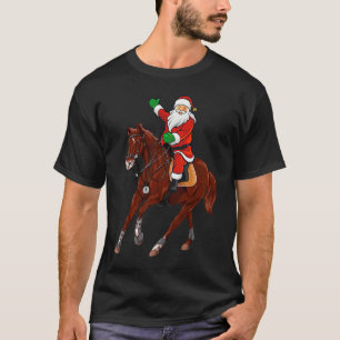 Christmas Santa Riding Horse Xmas  Idea For Men Wo T-Shirt