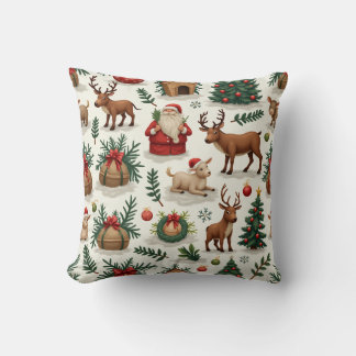 christmas santa rudolph cushion