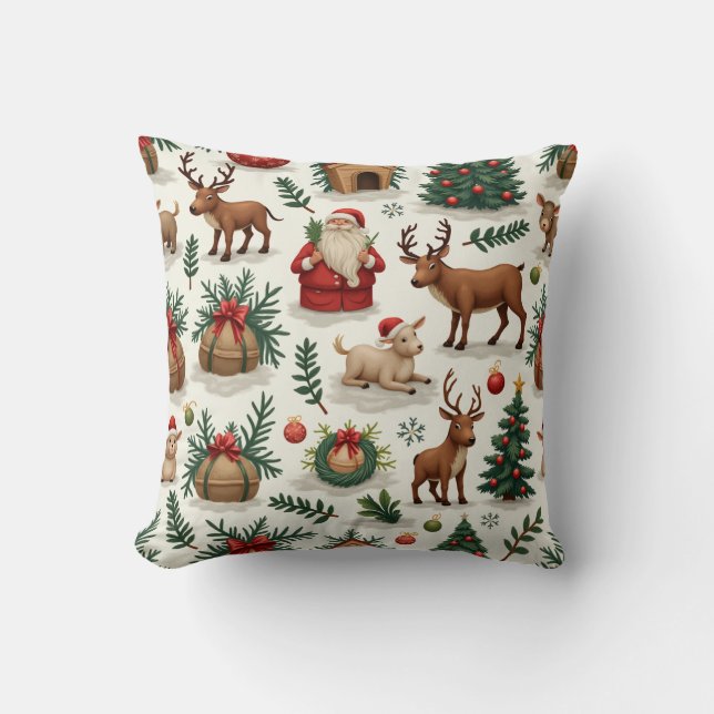 christmas santa rudolph cushion (Front)