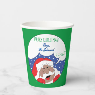 Christmas Santa Says Paper Cups