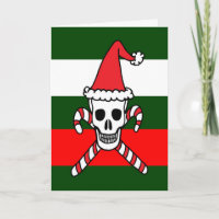 Christmas Santa Skull and Crossbones