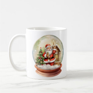Christmas Santa snow globe holiday Coffee Mug