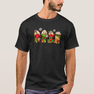 Christmas Santa Snowman Elf Coffee Hot Cocoa Reind T-Shirt