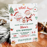 Christmas Santa Snowman Holiday 5th Birthday Invitation<br><div class="desc">Christmas Santa Snowman Holiday 5th Birthday Invitation</div>