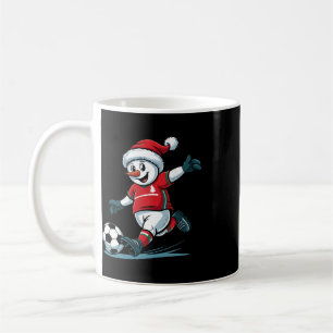 Christmas Santa Snowman Playing Soccer Funny Toddl Coffee Mug