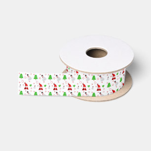 Christmas Santa Snowman Satin Ribbon