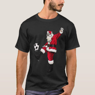 Christmas Santa Soccer s Soccer Lover and Santa L T-Shirt
