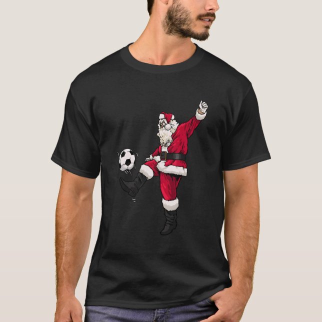 Christmas Santa Soccer Shirts Soccer Lover And San (Front)