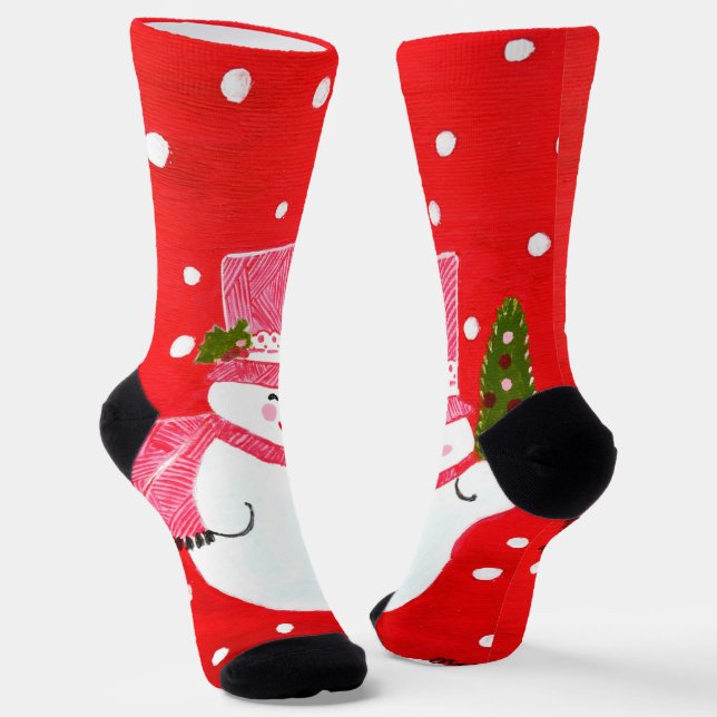 Christmas Santa Socks  (Angled)