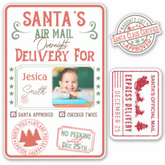 Christmas Santa special delivery kids name & photo