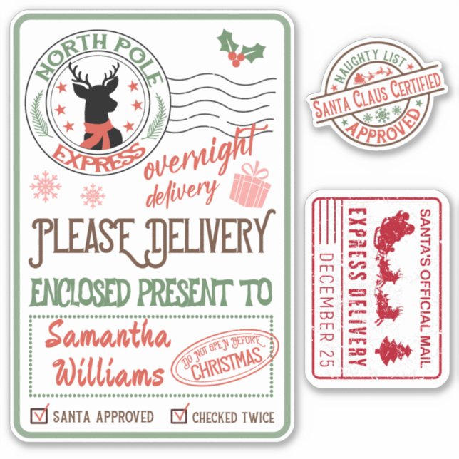 Christmas Santa special delivery with name (Front)