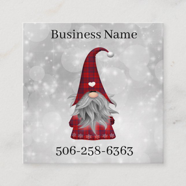 Christmas Santa        Square Business Card (Front)