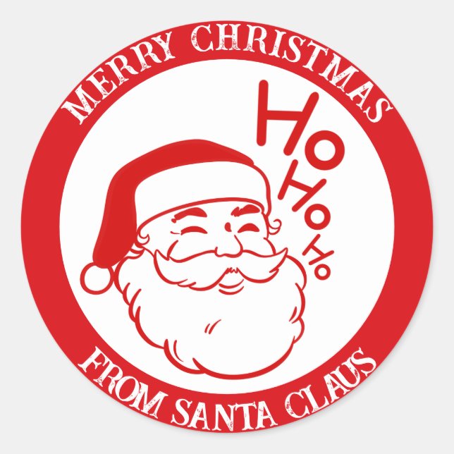 Christmas Santa Sticker (Front)