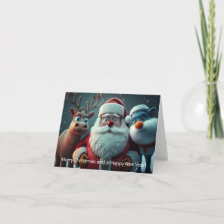 Christmas Santa Thank You Card