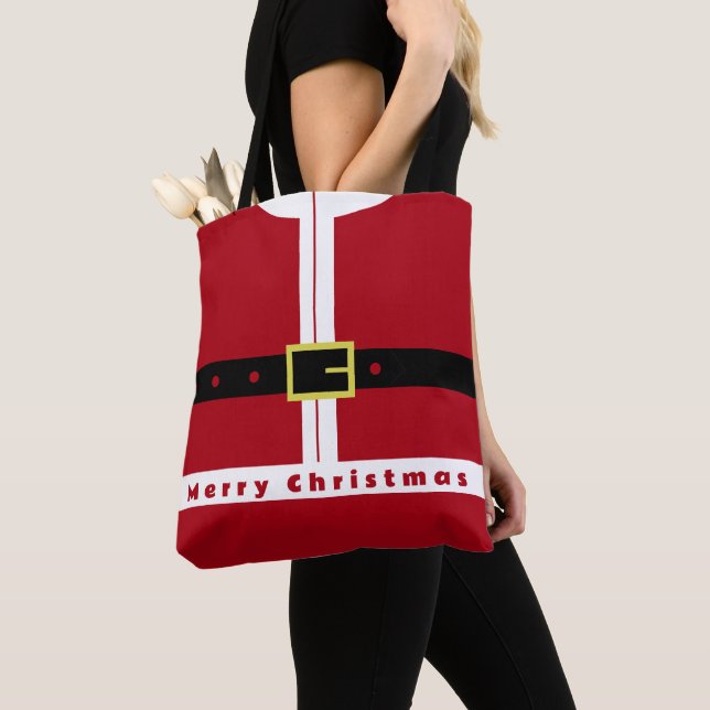 Christmas Santa Tote Bag (Close Up)