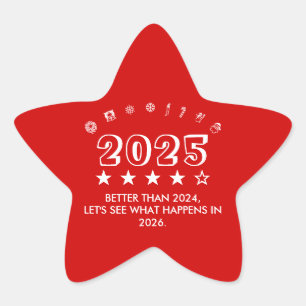 Christmas Santa typography icons Star Sticker