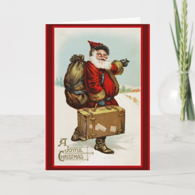 Christmas Santa Vintage Card (Front)