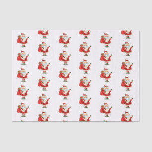 Christmas Santa wearing mask glasses Tissue Paper
