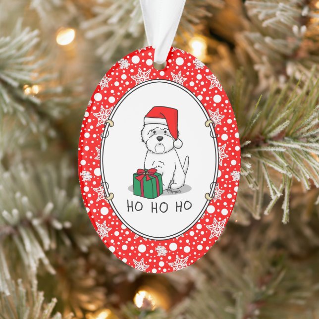 Christmas Santa West Highland White Terrier Westie Ornament (Tree)