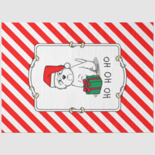 Christmas Santa West Highland White Terrier Westie Tissue Paper