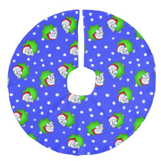 Christmas Santa Westies Tree Skirt