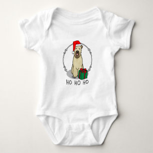 Christmas Santa Wheaten Terrier (wheaten 1b2) Cute Baby Bodysuit