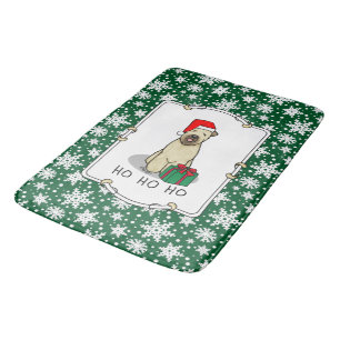 Christmas Santa Wheaten Terrier (wheaten 1b2) Cute Bath Mat