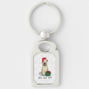 Christmas Santa Wheaten Terrier (wheaten 1b2) Cute Key Ring