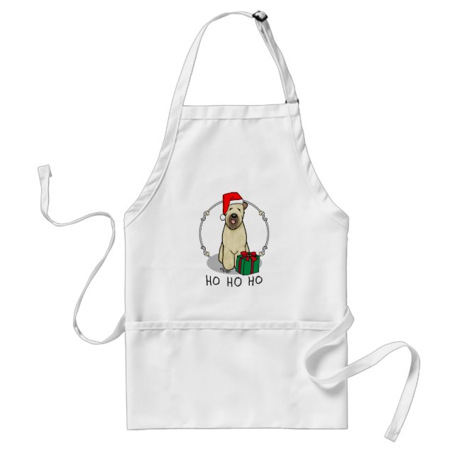 Christmas Santa Wheaten Terrier (wheaten 1b2) Cute Standard Apron (Front)