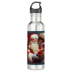 Christmas Santa with Children 1 710 Ml Water Bottle